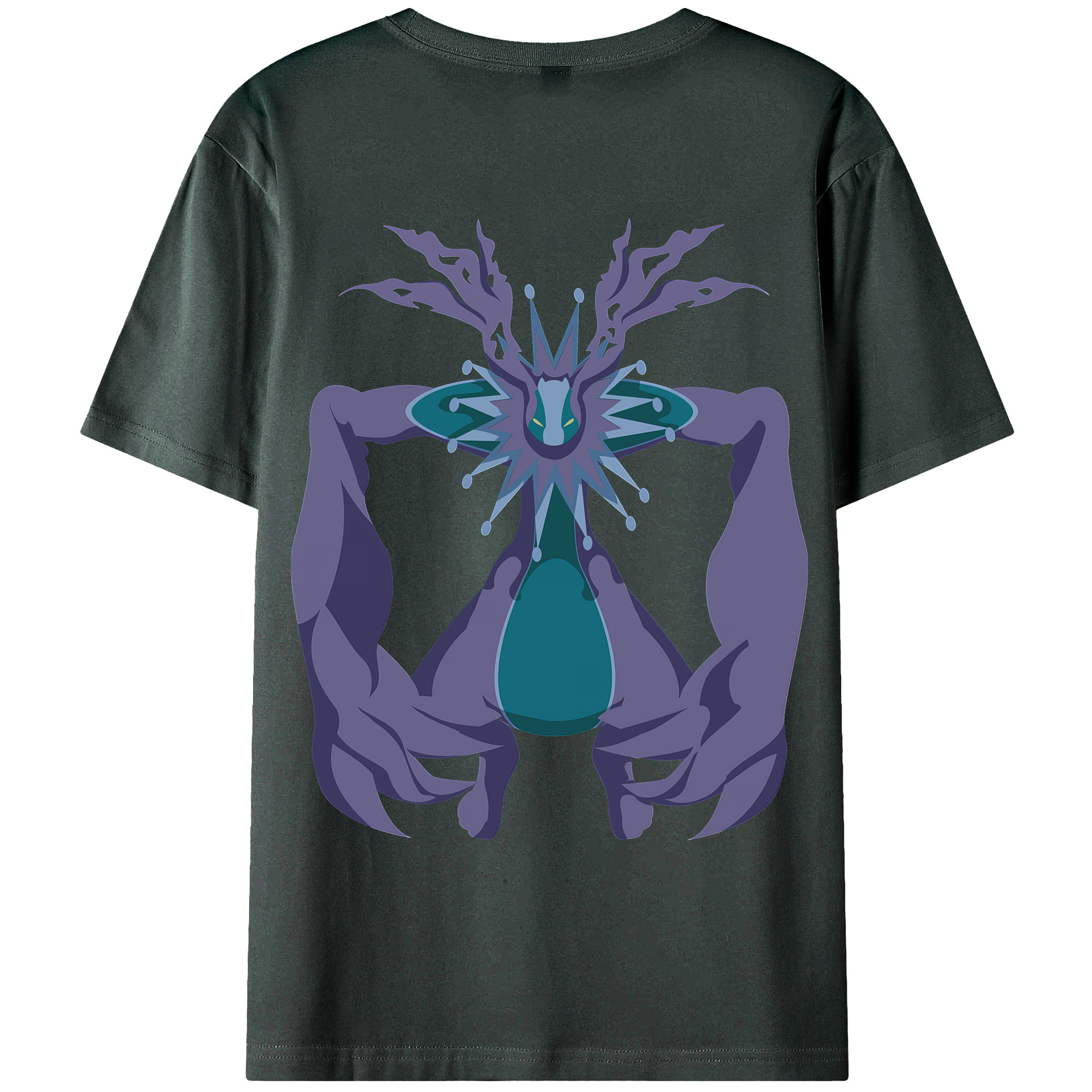 （画像用） Digimon デジタルモンスター/デジモン 綿100％ メンズ半袖Tシャツ（バックプリント） 通気性
